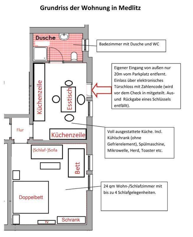 Wohnung In Medlitz Rattelsdorf Eksteriør billede